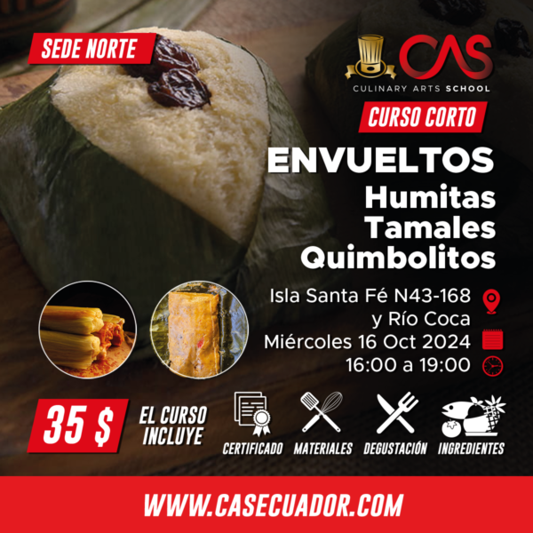 CURSO CORTO – ENVUELTOS, Humitas, Tamales, Quimbolitos